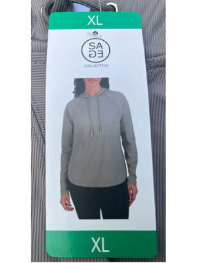 Women's Sage Collective Gray Hoodie Sweatshirt XL